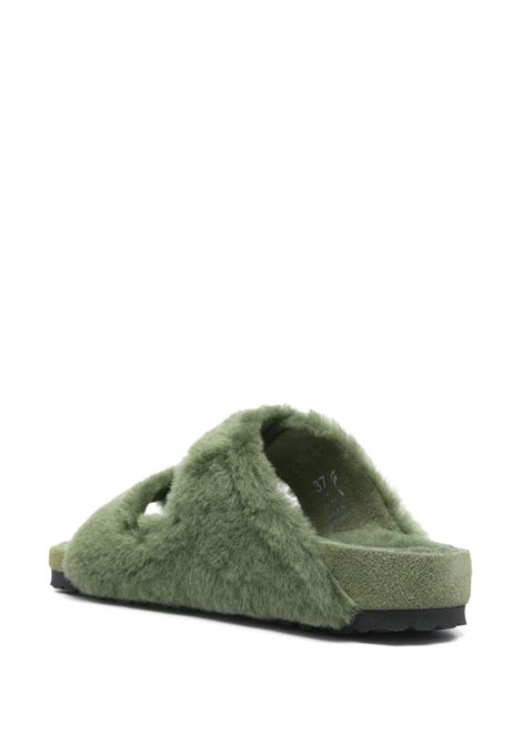 Ciabatte in shearling arizona in verde Birkenstock 1774 - donna BIRKENSTOCK 1774 | 1030001GRN